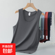 男士背心四季運動(dòng)健身打底汗衫彈力背心坎肩寬肩無(wú)袖t恤潮 【背心】深灰 5XL