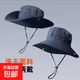 西部牛仔帽漁夫帽女爬山太陽(yáng)防曬帽戶(hù)外露營(yíng)遮陽(yáng)帽子登山釣魚(yú)帽男 藏青