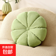 清新刺繡郁金香抱枕田園風(fēng)沙發(fā)靠墊刺繡枕套現(xiàn)代風(fēng)靠墊奶油抱枕套 紐扣抱枕-抹茶綠 40cm*40cm 含枕芯 （含芯）