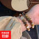 檀木多寶珠手鏈新中式民族風(fēng)串珠六字箴言手飾古風(fēng)禪意念珠手串 圓珠手鏈