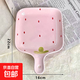草莓陶瓷碗勺家用高顏值米飯碗少女心甜品碗釉下彩餐具套裝 【1個(gè)裝】淺粉草莓手柄盤