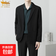 金盾（KIN DON）垂感黑色小西裝外套男春秋季商務(wù)長(cháng)袖西服青少年 黑色 2XL