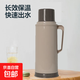 三十年老廠(chǎng)品質(zhì)塑料老式熱水瓶家用鴨嘴長(cháng)效暖瓶保溫壺2.0食品級 灰咖色平蓋款2.0L 整套外殼+雙層內膽+硅膠塞+口圈
