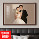 【影樓直銷(xiāo)】照片沖印全家福相框掛墻放大洗照片做成臥室客廳相片婚紗照打印加制作相冊 胡桃棕【單張】 24寸【40*60cm】藝術(shù)磨砂