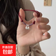 新中式國風(fēng)復(fù)古平安鎖手鏈女仿銀坨坨合金情侶編織紅手繩小福袋 小胖福手繩-紅色-1個（袋裝）
