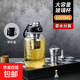 【高硼硅玻璃】茶水分離大容量玻璃杯商務(wù)男耐高溫帶刻度泡茶杯子 1000ML黑色耐高溫玻璃+茶水分離