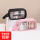 京東物流 網(wǎng)紅透明化妝包包ins風(fēng)大容量女旅行洗漱包防水手提袋 防水化妝包小號-1個(gè)黑色