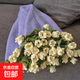 玫瑰花束毯子手工編織diy材料包毛線團鉤織花朵毛毯花勾針鈴蘭花 黃色藍鈴花毯9團線送工具教程