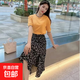 雪紡碎花A字半身裙女夏季2025新款韓版高腰顯瘦中長(zhǎng)款百搭小個(gè)子 黑色 (裙子有里襯) 2XL （建議125-145斤）