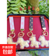 足金999黃金馬上有錢(qián)鑰匙扣掛件可愛(ài)卡通小馬手機掛繩掛飾送禮物 20mg馬上暴富+棕色鑰匙扣