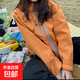 【山雨風(fēng)殼】三防輕量化山系城市戶外徒步登山騎行情侶沖鋒衣外套 金沙桔【單外套】 M【建議100-125斤】