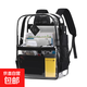 透明雙肩包男女大容量PVC果凍包小學(xué)生初中學(xué)生書(shū)包時(shí)尚潮流背包 黑色