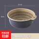 雙層洗菜盆塑料瀝水籃子漏盆淘米器菜藍淘菜盆家用廚房洗水果盤 大號藍色-【2件套】 無規(guī)格