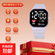 熱銷(xiāo)款炫酷學(xué)生黨韓版森系運動(dòng)愛(ài)心方塊LED電子手表ins初高中生女 J31白色