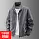 秋季新款工裝休閑夾克男士耐磨舒適透氣柔軟簡(jiǎn)約時(shí)尚百搭戶(hù)外套男 BSL-8919 灰色 XL