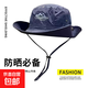 遮陽(yáng)帽子男女薄款日系戶(hù)外速干漁夫帽登山釣魚(yú)西部牛仔帽涼帽 藏青色