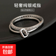 S925銀復古藍鉆雙層組合戒指女ins小眾設計滿(mǎn)鉆高級感閉口食指環(huán) 【雙層款】 港碼15號
