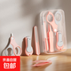 嬰兒指甲剪套裝安全防夾肉寶寶指甲剪刀鉗指甲銼新生專(zhuān)用品幼兒童 【香妃粉】嬰兒修甲4件套