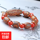 JH天珠手串 西藏瑪瑙九眼天珠手鏈 藏式天眼九眼天珠 亮款磨砂款 PYSC0037磨砂小天珠+九眼天珠