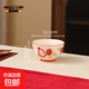 石榴花開(kāi)可愛(ài)ins高顏值家用碗勺釉下彩陶瓷餐具米飯碗飯碗盤(pán)子 4.6英寸高腳碗【石榴花開(kāi)】