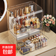 京東物流 星優(yōu)化妝品收納盒桌面透明大容量護膚品亞克力置物架 【特大號-防塵款三層】高透白