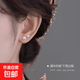 s999純銀星星鋯石耳釘女小眾設計感耳棒耳骨釘氣質耳環(huán)養(yǎng)耳洞耳飾 【999純銀】5mm小星星耳釘一對