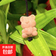 血柏木可愛創(chuàng)意汽車鑰匙扣小熊愛心款手機掛件手把件文玩原木風(fēng)款 愛心熊