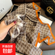 新款幾何字母68cm小方巾真絲蠶絲絲巾女春秋復古文藝裝飾領(lǐng)巾發(fā)帶 主圖色 68*68cm