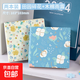 卡通旅行打卡蓋章本高顏值學(xué)生空白日記本加厚動(dòng)物蓋章本空白小本隨身便攜口袋本景點(diǎn)紀念印集章冊 【2本裝】田園碎花+木棉雨露