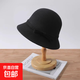 法式復古小香風(fēng)白色禮帽女赫本風(fēng)千金名媛帽子秋冬優(yōu)雅漁夫帽盆帽 千金名媛風(fēng)-黑色-1頂裝 均碼