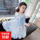 女童愛(ài)莎公主裙2025秋裝新款女孩秋季女寶寶連衣裙兒童仙女裙 藍色（單件裙子） 130