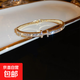 鋯石字母卡扣手鐲情人節(jié)禮物送禮百搭手環(huán)送女友時(shí)尚輕奢手飾批發(fā) 手鐲-金色