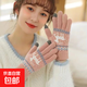 可愛小鹿五指可觸屏手套女冬韓版加絨加厚針織毛線騎行保暖手套 小鹿觸屏手套-1雙粉色