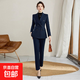 黛維亞高端西裝套裝女職業(yè)裝正裝秋冬新款時(shí)尚氣質(zhì)女神范工作服西 藏青色西裝+直筒褲 M 【建議95-105斤】