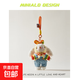 花雨夜MDESIGN 多巴胺毛絨小兔公仔包包掛件包掛飾卡通可愛(ài)玩偶閨 胡蘿卜背帶褲垂耳兔+橘繩鑰匙扣 無(wú)規(guī)格