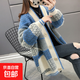 水貂絨針織開(kāi)衫外套春秋季2025年新款女裝寬松外穿慵懶風(fēng)女士毛衣 987藍色 M  【建議90斤-110斤】