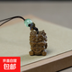 檀香紫檀木DIY木雕創(chuàng  )意貔貅吞金獸把件手機鏈鑰匙扣吊墜生日禮物 64吞金獸【綠檀木】