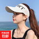 爆款帽子女夏季防曬遮陽(yáng)帽戶(hù)外鴨舌空頂帽騎車(chē)遮臉太陽(yáng)帽遮陽(yáng)帽 白色