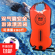 跟屁蟲(chóng)游泳浮漂游泳包背浮游泳圈手臂圈漂流袋游泳裝備背漂 28L雙氣囊+手機防水袋