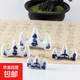 青花瓷毛筆筆山筆擱五指山陶瓷筆架山峰筆山大中小號書(shū)畫(huà)繪畫(huà)國畫(huà)放毛筆架筆托毛筆筆山文房四寶 【渠道專(zhuān)屬】陶瓷筆擱中號