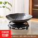 劍山佛手柑托盤(pán)中式復古無(wú)孔簡(jiǎn)約水培苔蘚球蕨類(lèi)花盆果盤(pán)點(diǎn)心盤(pán) 黑暗飛碟盆(配托盤(pán)) 無(wú)規格