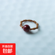 橄欖核戒指 文玩戒指配飾指間配飾 生日禮物  男女 情人節禮物 朱砂