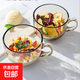 茶色早餐杯玻璃燕麥杯帶把手水杯子牛奶咖啡杯家用辦公室 茶色 茶色早餐杯1只裝