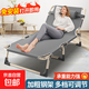 床折疊床單人躺椅家用辦公室午休床醫(yī)院陪護(hù)床午睡行軍床折疊椅 【加固圓管】灰色