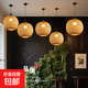 中式復古竹編客廳吊燈餐廳燈民宿吊燈農家樂(lè )吊燈燈具餐吊燈 圓球竹絲燈40*40