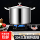 【真304不銹鋼】高湯鍋蒸煮鍋大容量家用煲湯煮粥燉鍋蒸鍋 32cm