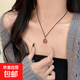 粉色仿草莓晶貓爪吊墜項鏈女高級感毛衣鏈配飾2024新款爆款鎖骨鏈 可愛(ài)粉色貓爪項鏈【1條裝】