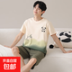【純棉】睡衣男款夏季短袖2025新款大碼男士休閑可外穿家居服套裝 Z58431男款 XL
