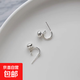小銀豆ins風(fēng)簡(jiǎn)約感通體純銀小眾耳環(huán) 實(shí)心小豆子百搭耳釘女 小銀豆耳環(huán)