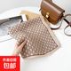 2025新款歐美絲巾高檔65方巾女秋冬百搭洋氣披肩絲巾襯衫圍巾批發(fā) RZ6552-淺咖 65*65